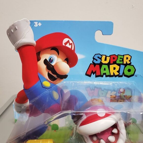 NIB Super Mario Jakks Pacific PIRANHA PLANT 4” Figure New 2021 - Picture 2 of 6